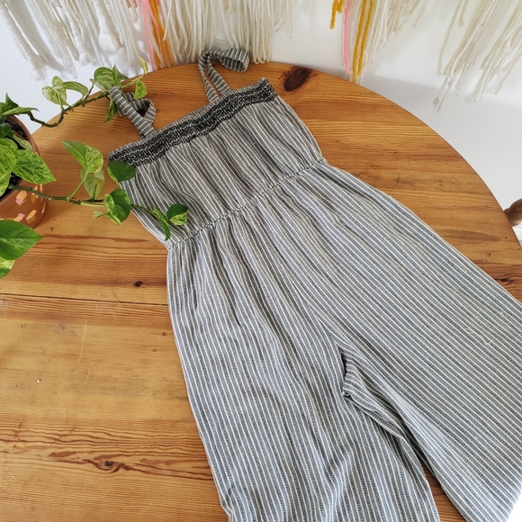 Universal Thread Pants - Smocked striped jumpsuit